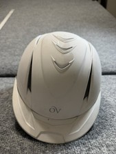 Ovation Deluxe Schooler Equestrian Riding Helmet White, Size S/M 52-56