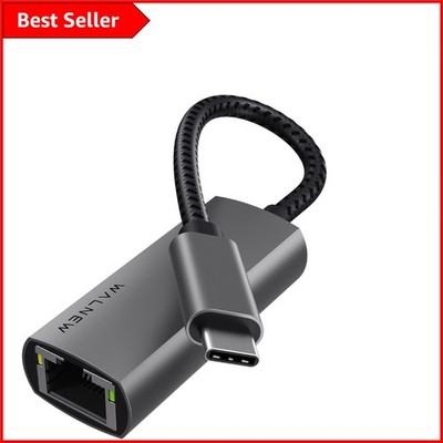 Stylischer USB C Netzwerkadapter - Fast Ethernet Anschluss für MacBook & iPad Pro