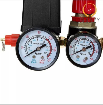 #ad #ad Air Compressor Pressure Switch Control Valve Manifold Regulator Gauges 120PSI $55.37