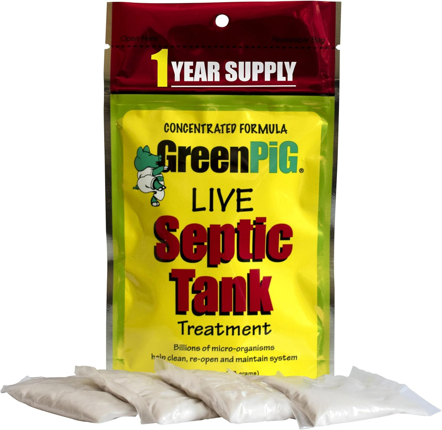Septic Tank Treatment Packets, Septic Safe Clog Remover, Prevents Expensive Sept