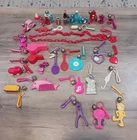 Vtg 1980s Plastic Bell Charms Necklace 30+ Coke Pepsi VW Bug Cat Phone Record