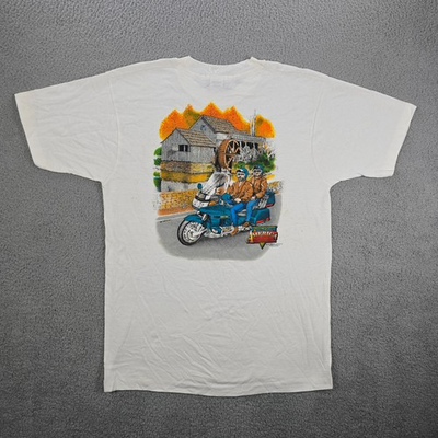 #ad #ad Vintage Tour America Motorcycle Honda T Shirt Men#x27;s Size Large Single Stitch USA $16.99