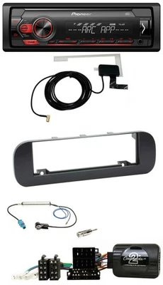Pioneer 1DIN USB DAB MP3 CAN-Bus Autoradio für Fiat Panda 2012-2020 schwarz - Bild 1 von 4
