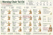 Morning Chair Tai Chi Workout Poster & Canvas...
