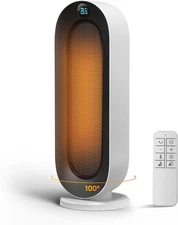Space Heater for Indoor Use, 1500W Electric Heaters with 100° Oscillation, 1-12H