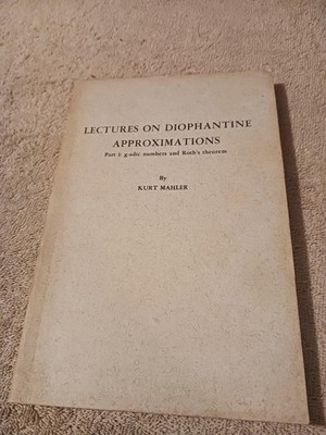 Lectures on Diophantine Approximations Part 1: g-adic numbers and Roth`s theorem