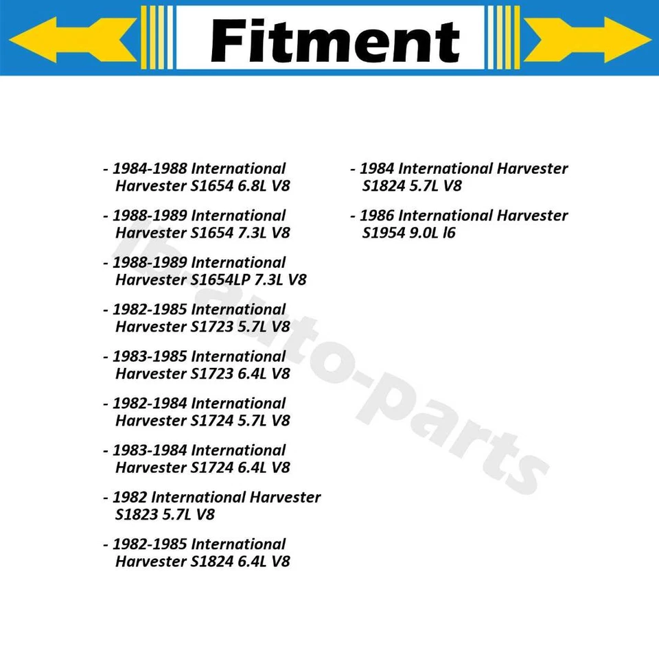 2x Manguera de freno delantera para International Harvester S1723 1982-1985 5,7 L Foto 2 de 4