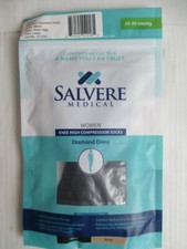 Salvere diamond dress women's knee L compression socks 20-30 mmHg black 311314