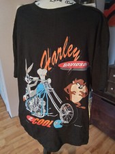 Vintage Harley-Davidson 2 Cool Fun Wear TAZ Bugs Bunny Harley T-Shirt - Men's L
