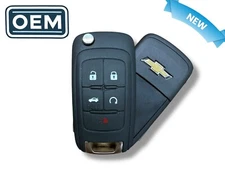 10-19 GM CAMARO CRUZE 5-BUTTON HU100 FLIP REMOTE KEY FOB OHT01060512 NEW OEM