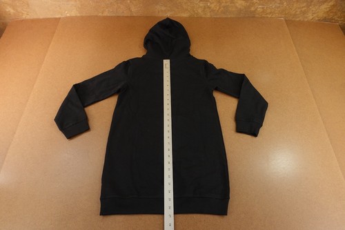 DKNY Girls Size Large (12) Black Fleece Box Logo Hooded Sweatshirt Dress New - Picture 7 of 8