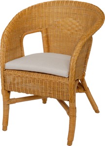 Korbsessel Bella Bistrosessel Rattan Sessel Armlehnstuhl Rattanmöbel
