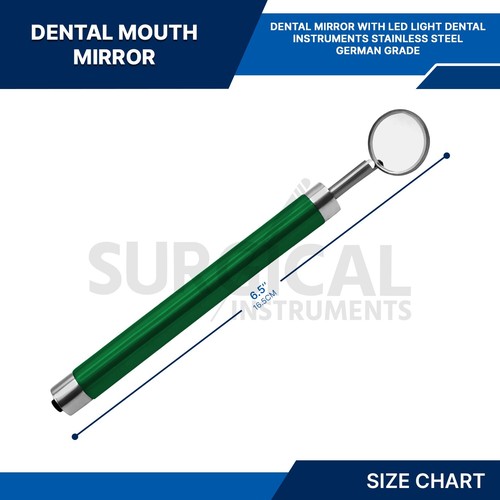 10 Pcs Dental Mirror with Light Dental Instruments Stainless Steel German Grade - Picture 10 of 24