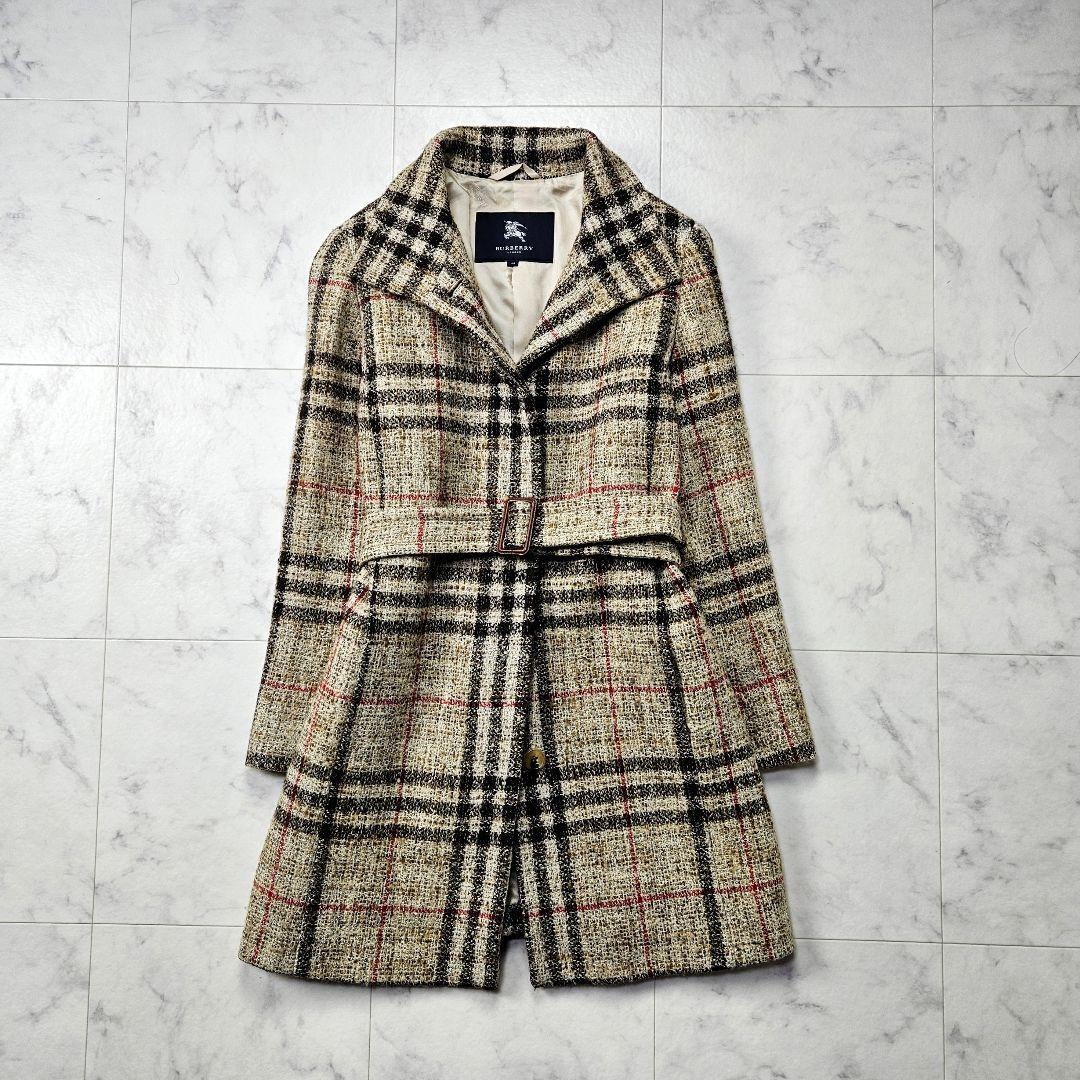 Kiwami Burberry London Mega Check Belted Coat Belt 44 Lame