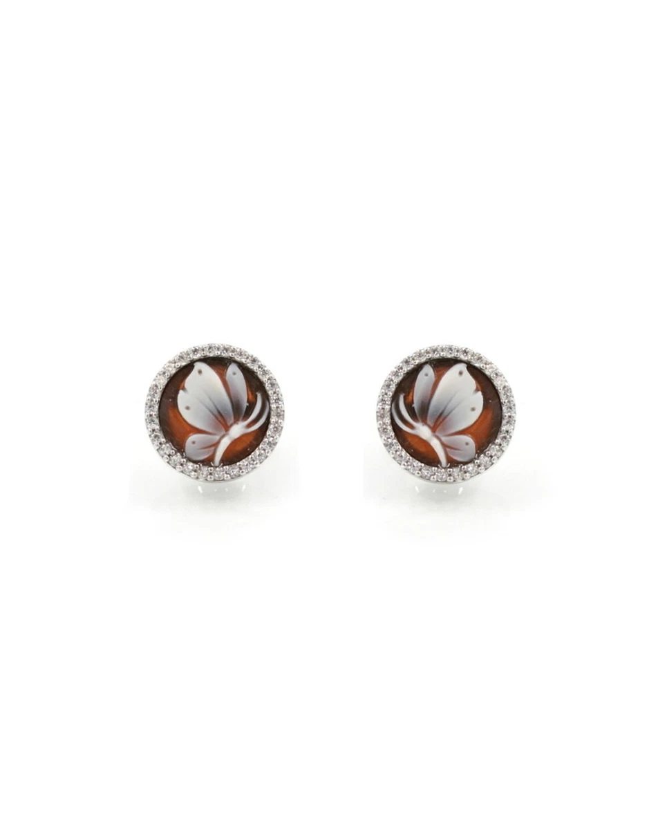 Orecchini con strass e cuori - Pomella Vintage Shop