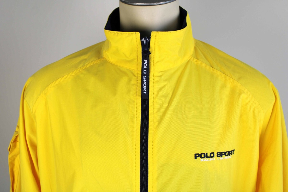 ポロスポーツ ナイロンジャケット イエロー L ラルフローレン Vintage Polo Sport Ralph Lauren Mens Yellow Blue Windbreaker Nylon