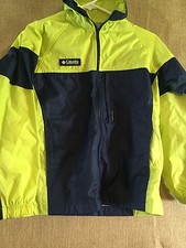 Columbia kid  s 10/12 Packable hooded jacket yellow blue