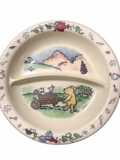 Selandia Winnie the Pooh Dish 2 Compartment Plate 7" Vintage Child  s Plate