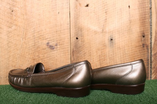 SAS 'Metro' Bronze Metallic Leather Bit Loafers Women's Sz. 8N - Picture 3 of 10