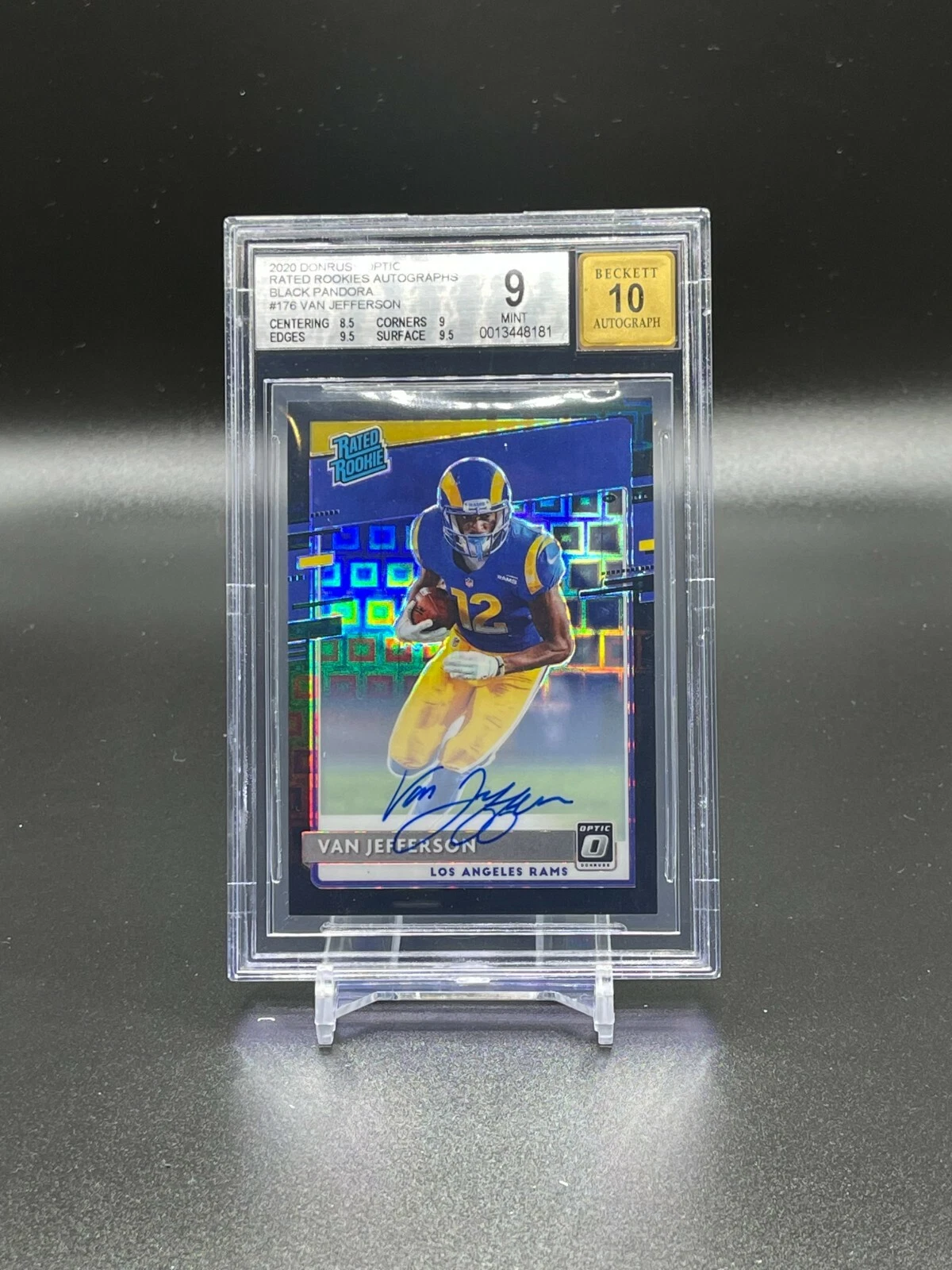 Van Jefferson Panini Chronicles Draft Picks Donruss Optic Rated Rookies #20 Autograph Black