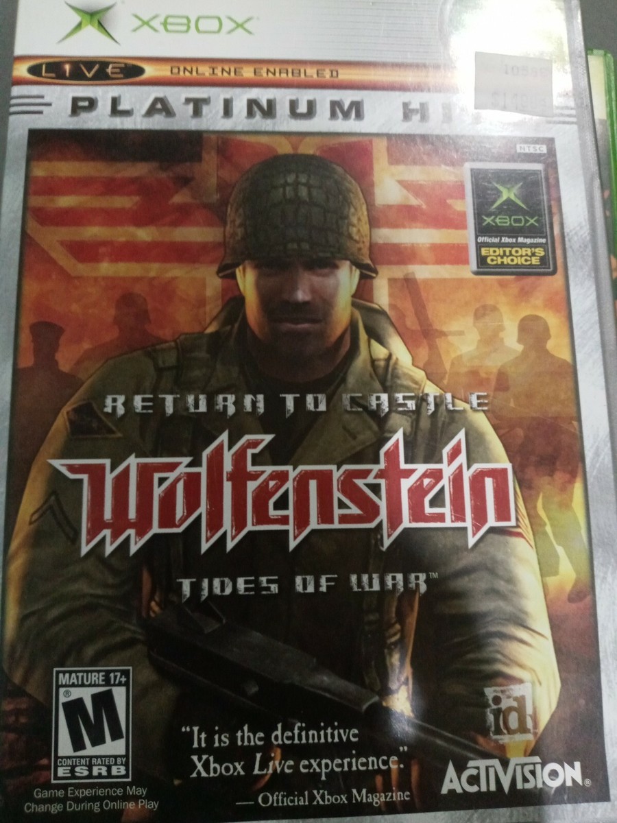 Castle Wolfenstein Video Game XBOX Return To Castle Wolfenstein