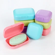 Soap Holder Box Dish Case Shower Bathroom Travel Storage Drain Tray Container↗