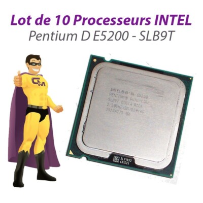 Lot X10 Prozessoren CPU Intel Pentium Dual Core E5200 2.5Ghz 800Mhz LGA775 SLB9T