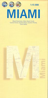 Map of Miami, FL, Laminated & Folded by Borch Maps 