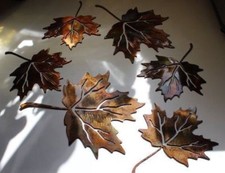 Maple Leaves (Set of 6) - Metal Wall Art - Co...