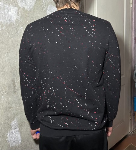 Dsquared2 Sweatshirt Men Size L Black Cotton long sleeve pullover streetwear - 第 3/8 張圖片