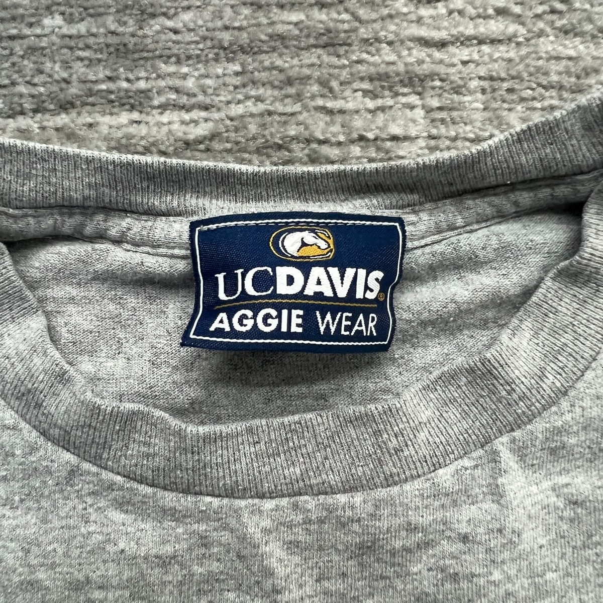 T-shirt Manches Courtes UC Davis Aggies - Femme - Gris - Taille S - Mélange Coton - Occasion