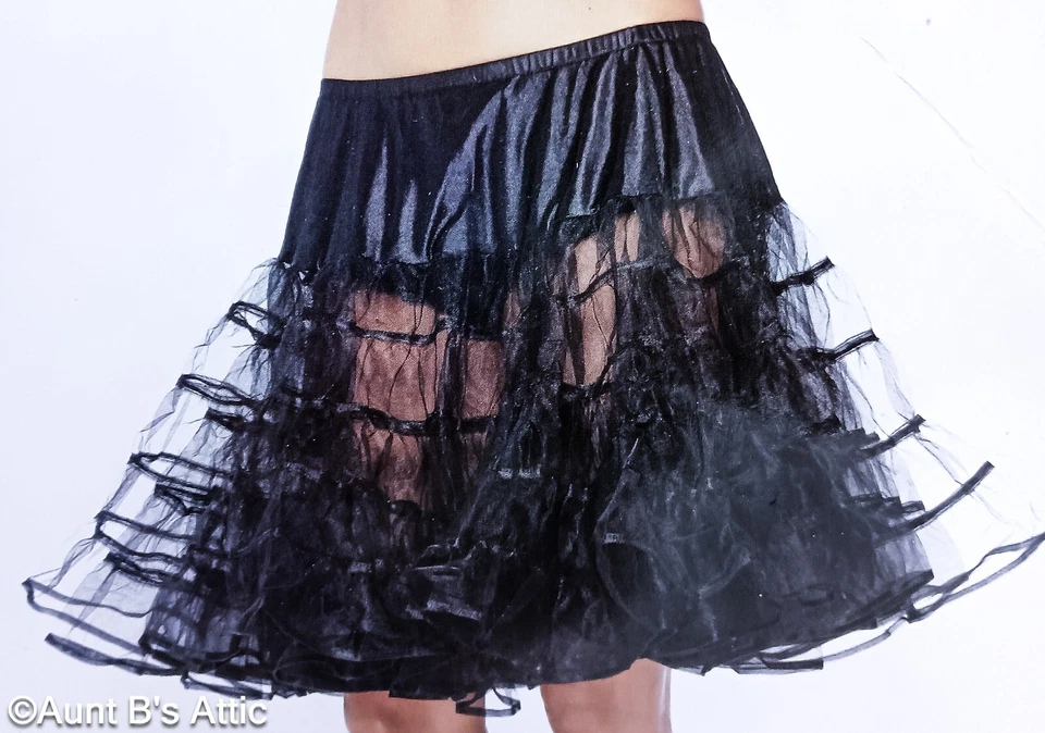 Petticoat/Crinoline Knee Length 22" Poly/Nylon Ruffled Underskirt Assorted Color - Image 4 of 4