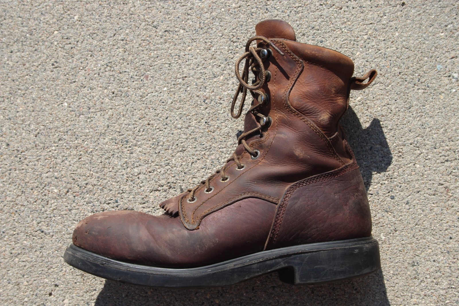 Leather Boots Size 8 D STEEL TOE 