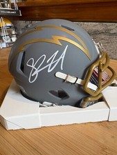 SHAWNE MERRIMAN Signed San Diego Chargers  SLATE Mini Helmet Autograph JSA COA