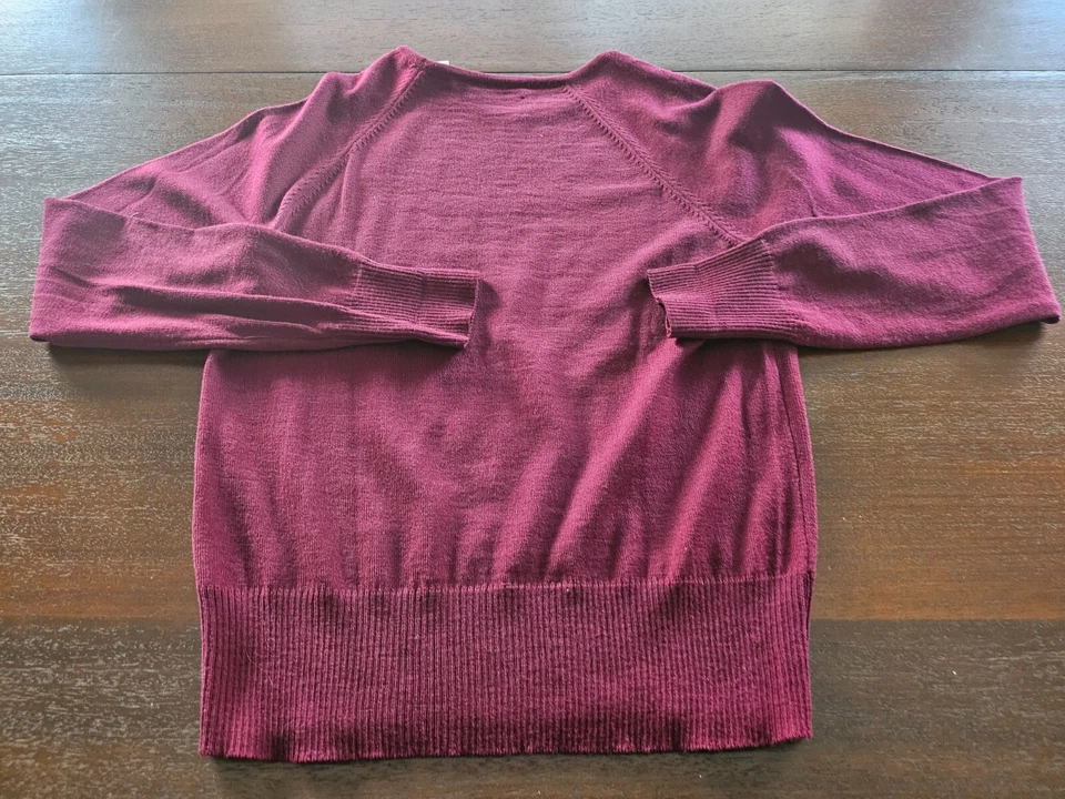 Kate Hill размер маленький бордовый шерсти мериноса ворота пуловер свитер из Италии - Изображение 4 из 4