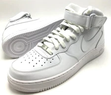*NEW* Men Nike Air Force 1 Mid '07 Leather Triple White (CW2289 111) 👍