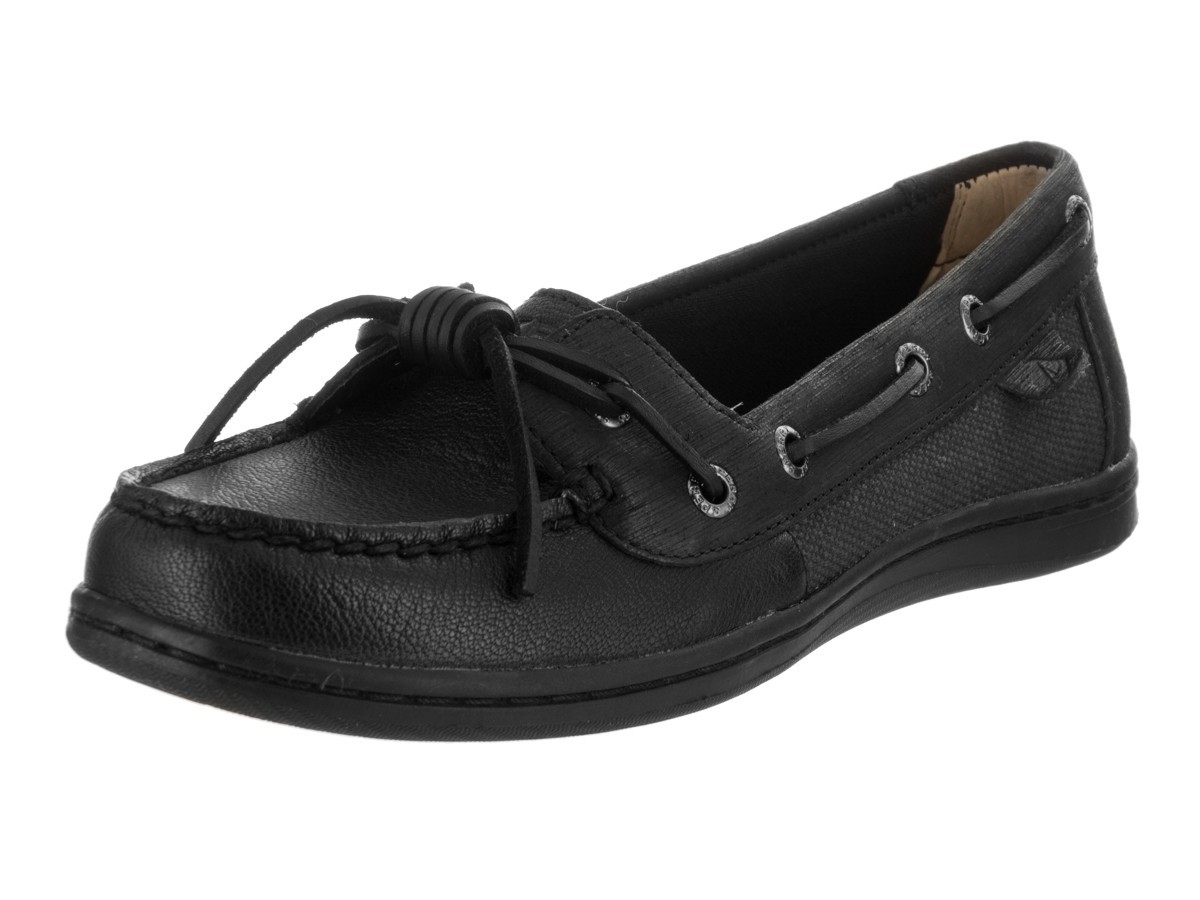 black leather shoes women