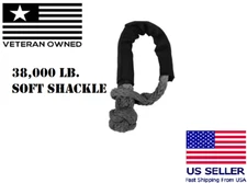 ✅Black Synthetic Soft Shackle Tow Rope Recovery Strap 1/2”X22” 38,000 Lbs✅