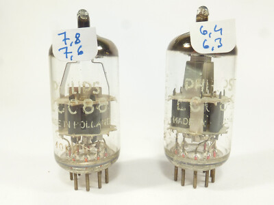 matched pair Valvo = 6DJ8 Philips ECC88 DESK SILVER NEW/NIB in Box Röhre Tube 02