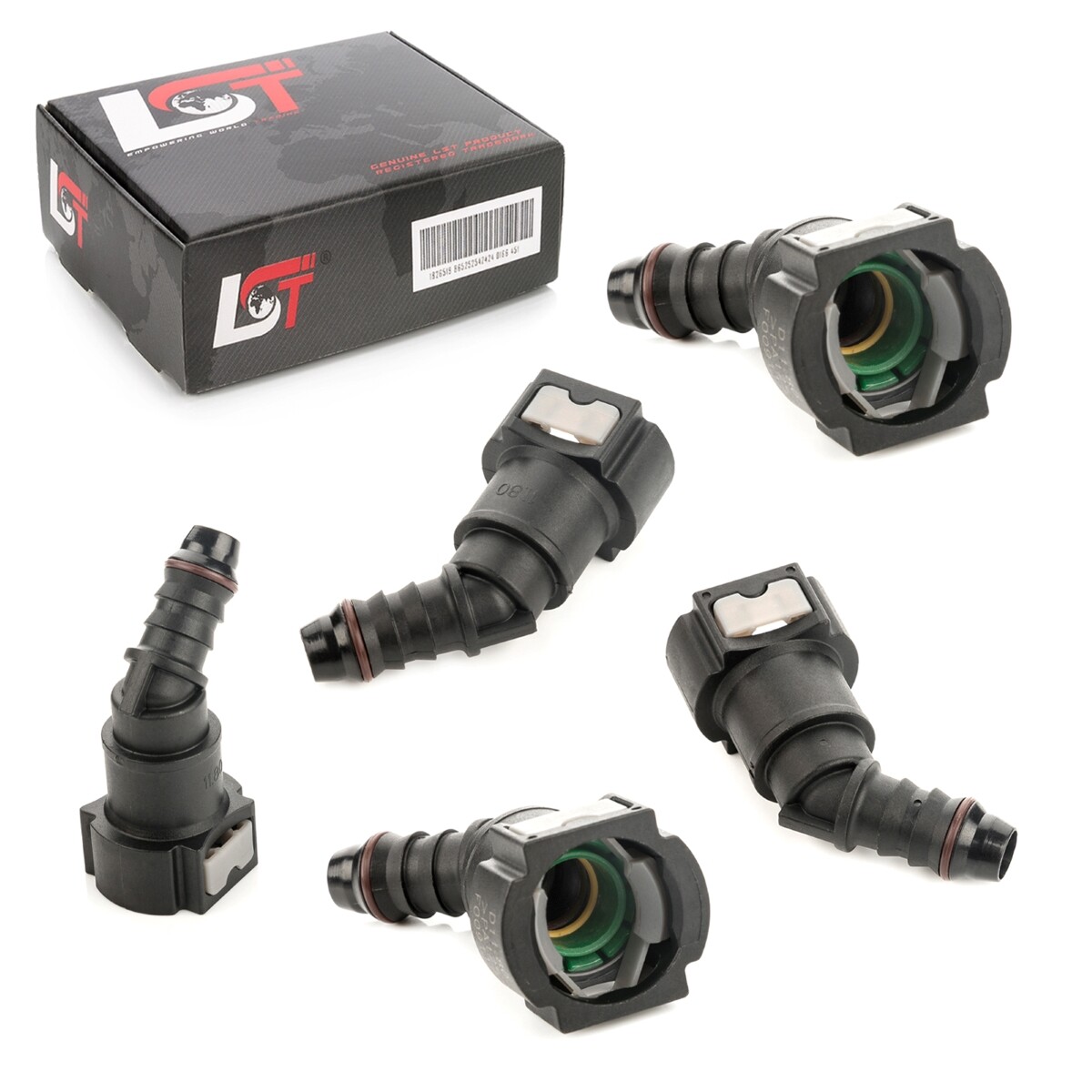 5x Fuel Line Connector Quick Coupling 11.8 mm 45° Angle