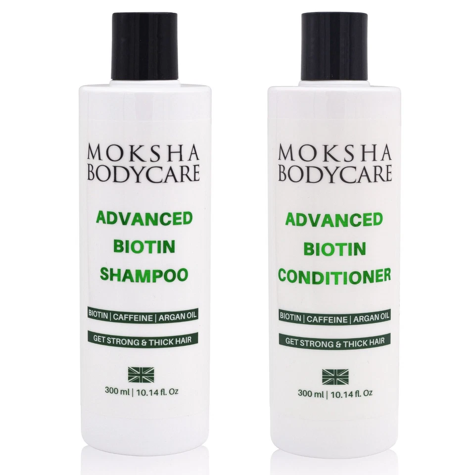 MOKSHA BODYCARE Biotin Shampoo Hair Growth Shampoo and Conditioner Set for Men & Women, 2x300ml