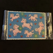 NEW Vintage 80’s Hallmark SEND A STICKER - “I Love Unicorns” - Super Rare