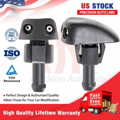 Set of 2 Universal Car Window Windshield Washer Spray Wiper Sprinkler Nozzle US