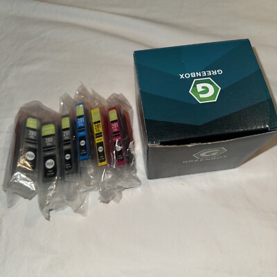 Green Box Ink Cartridges 280xxl Black X2, 281xxl Black, 281xl Blue, 281 Xxl Yel
