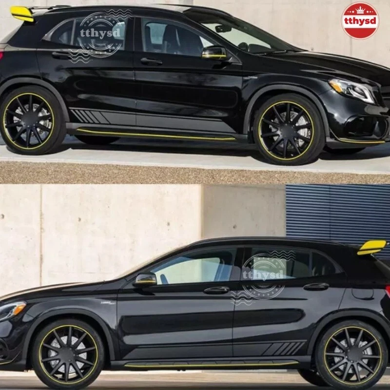 Para Mercedes-Benz A45 GLA45 AMG Calcomanía Puerta Lateral Carreras Rayas Coche Pegatinas Nuevo Foto 2 de 4