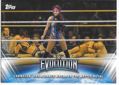2019 Topps Wresting WWE Women's Division Evolution Gold Carmella Has A Dance /10