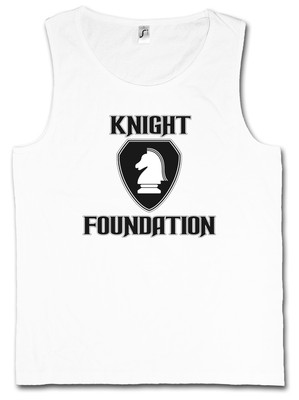 WHITE KNIGHT FOUNDATION LOGO TANK TOP T-SHIRT TV Rider David Serie Kult K.I.T.T.
