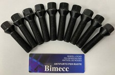 10 X M14X1,25 SCHWARZ 60� ALU RADSCHRAUBEN 40mm GEWINDE PASSEND F�R BMW F07 F10 F11