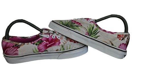 Scarpe Vans donna 7,5 tropicali hawaiane floreali autentiche sneakers stringate - Foto 4 di 7