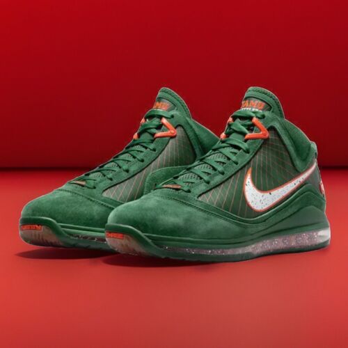 Size 9.5 Nike Lebron VII 7 'Florida A&M FAMU' Gorge Green DX8554-300 - NEW